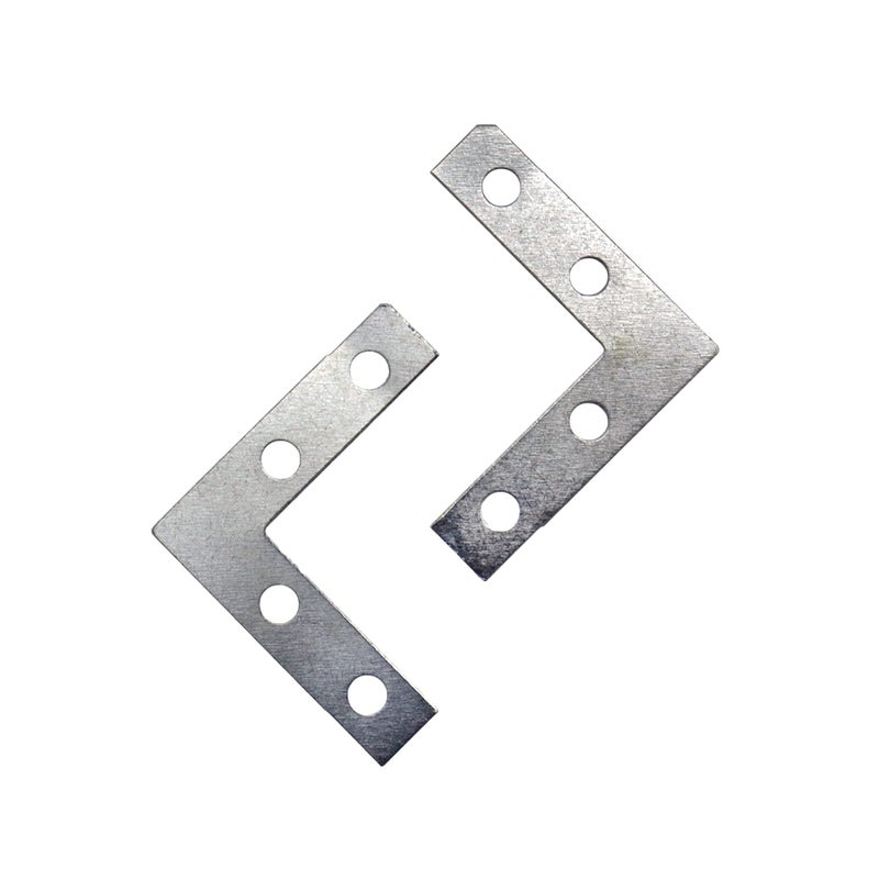 Pastlla 50Pcs Corner Brace 4 Holes Flat Corner Braces L Shape Repair Bracket L Shape Repair Plates Joint Bracket for Painting, Photo Frame, Artwork, Home Decor, Clock 1.5"" x 1.5"" (Silver) - Image 4